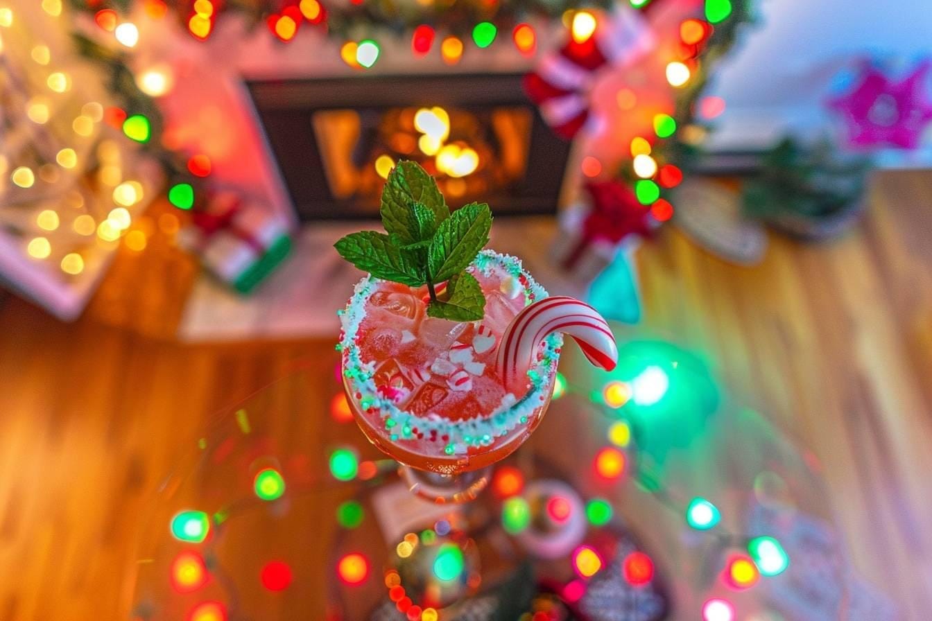 Cocktail Bonbon Candy Cane Spritzer : recette facile pour des fêtes pétillantes