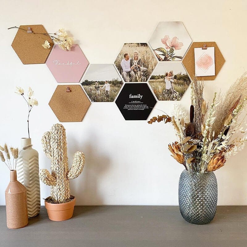 faire un mur avec des photos hexagonales