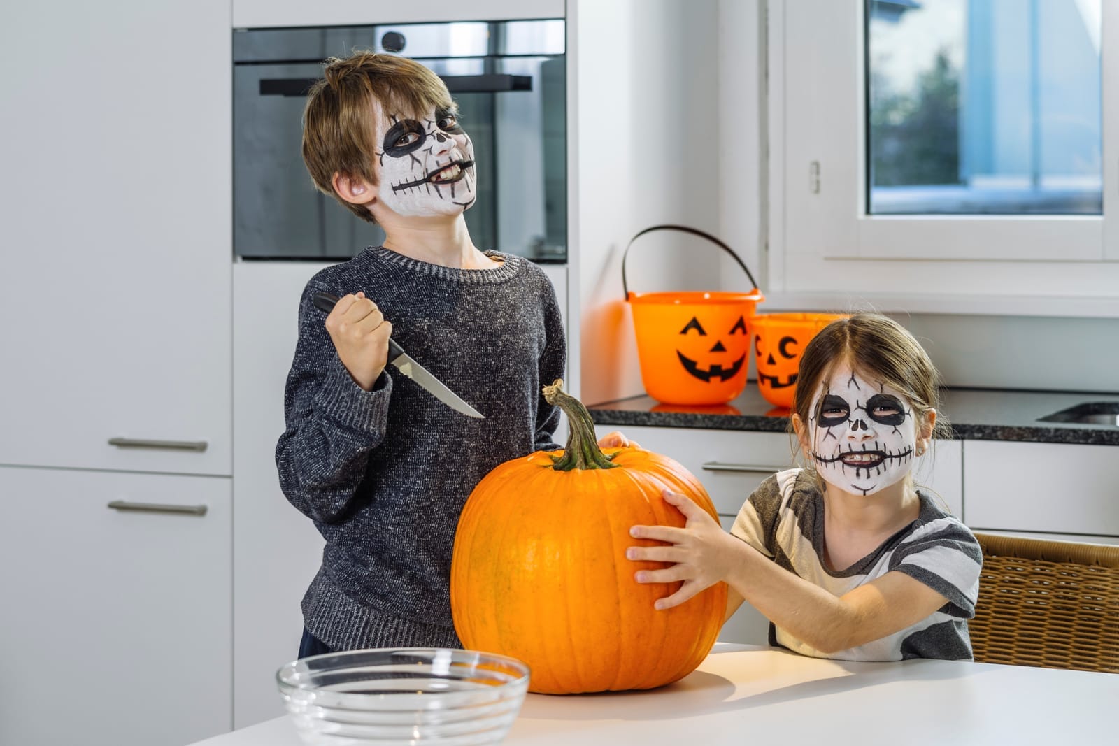 creuser une citrouille pour Halloween
