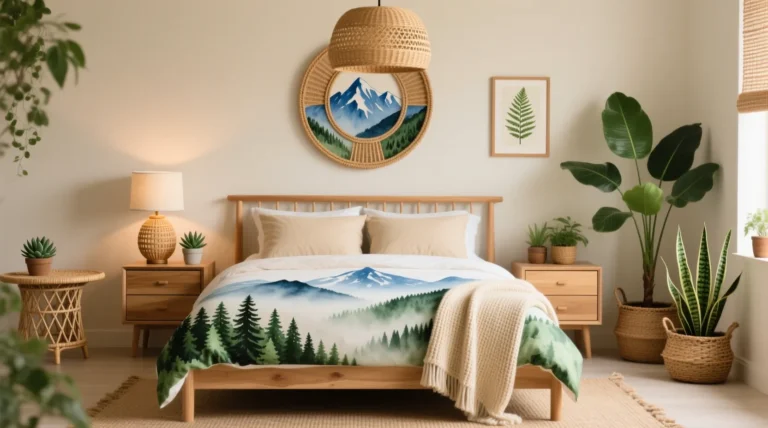 idée de décoration de chambre au style naturel
