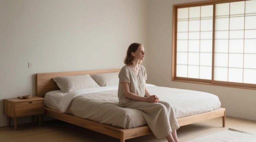 déco simple et épurée typique du style japandi