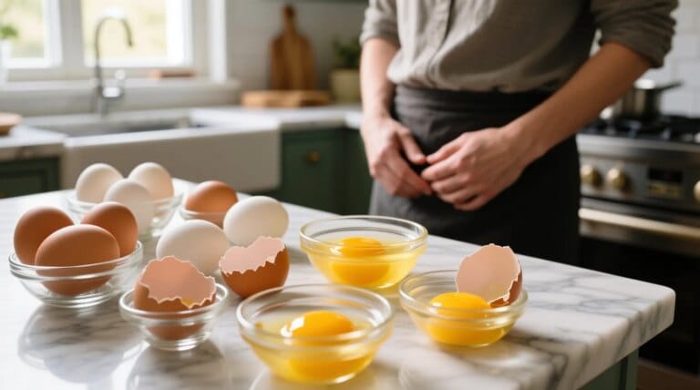 Poids d'un jaune d'œuf avec mesure précise en grammes