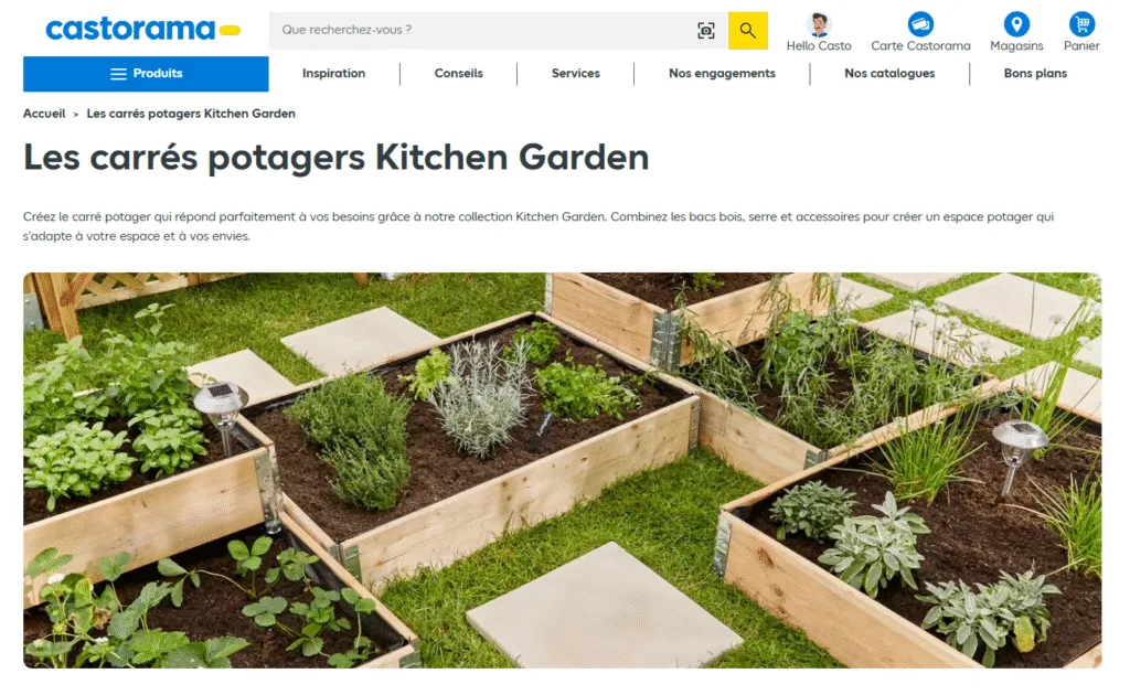 carré potager de Castorama