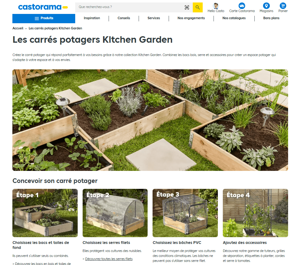 carré potager castorama