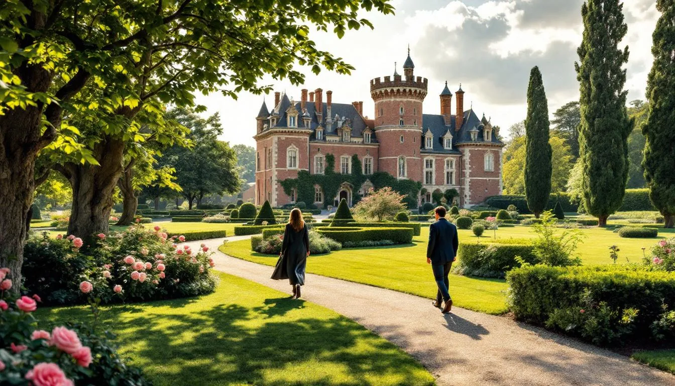 Vue panoramique du château de Jallanges, un manoir historique remarquable