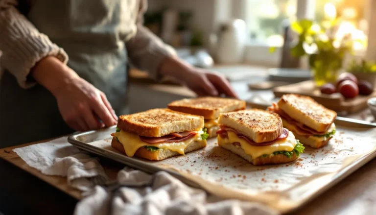 Croque monsieur au four croustillant prêt à être dégusté