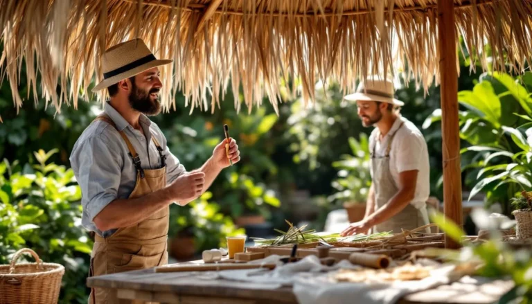 Fabriquer un parasol paillote artisanal pour ombrage naturel