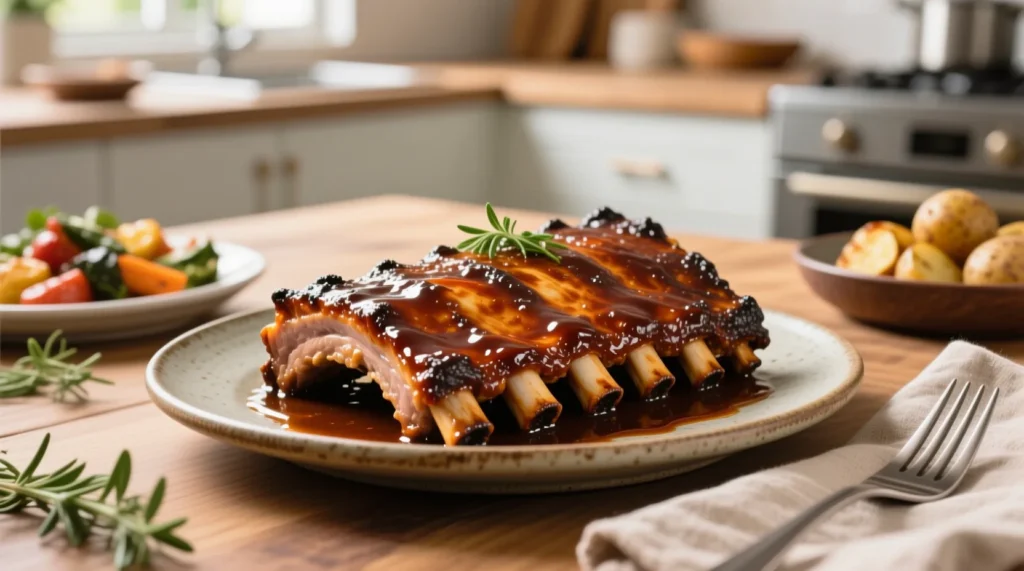 travers de porc au four