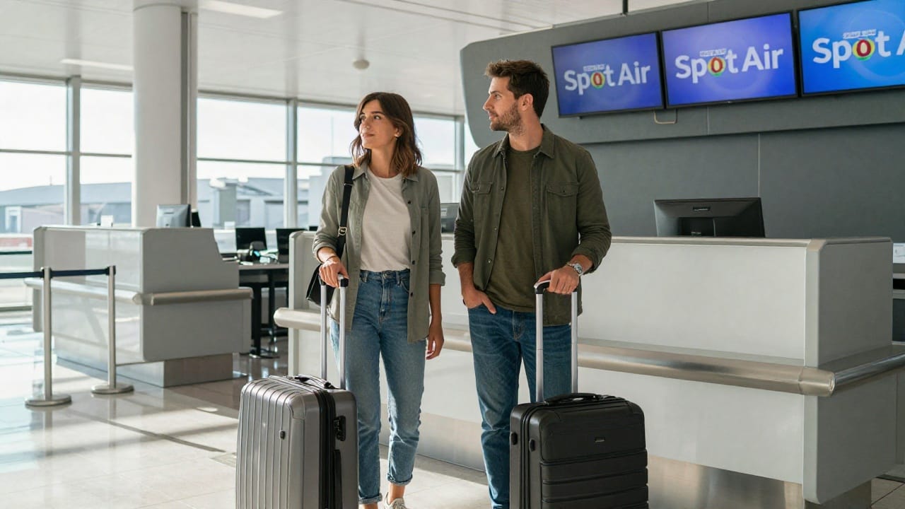 Spot Air Egypt montrant un avion de la compagnie aérienne égyptienne