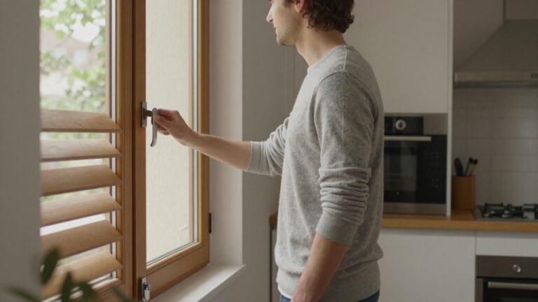 Volets battants avec accessoires pour une manipulation facile et sécurisée