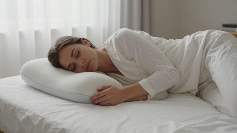Coussin ergonomique pour dormir sur le côté et soulager douleurs cervicales