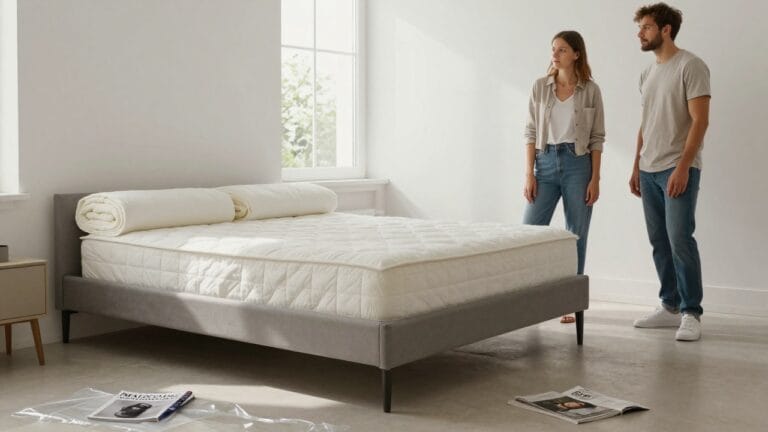 Matelas roulé prêt à l'emploi pour un sommeil confortable et réparateur