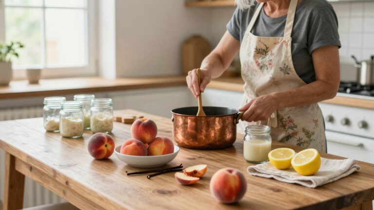 Confiture de pêches traditionnelle, recette de grand-mère authentique