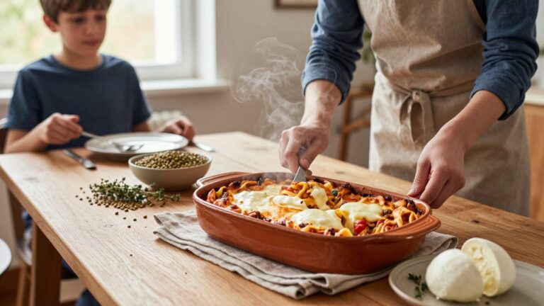 Lasagnes végétariennes savoureuses préparées selon la recette du chef Cyril Lignac