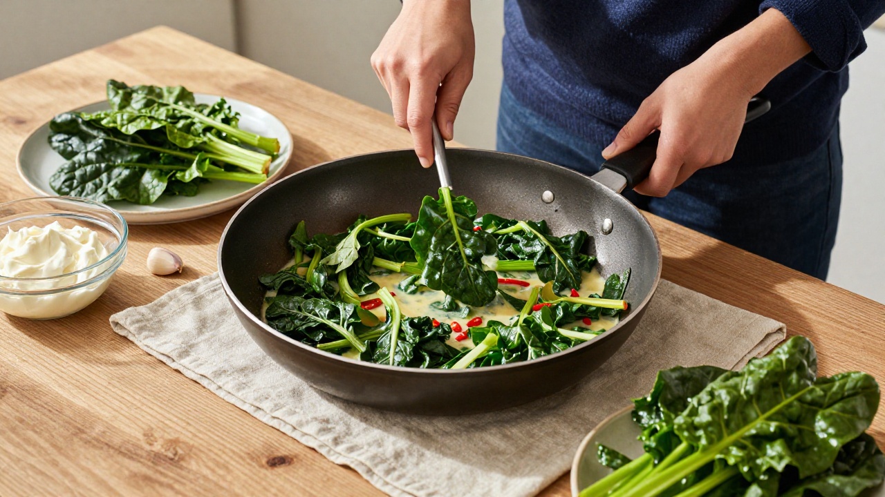 Recette blettes à la poêle pour un plat savoureux et facile