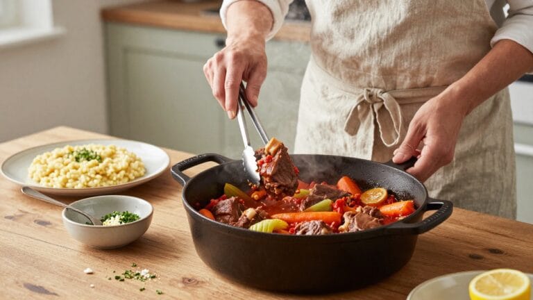 Recette osso bucco veau traditionnel avec plat mijoté savoureux