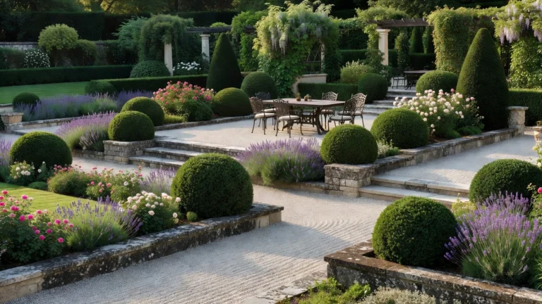 structurer son jardin : allées, niveaux et zones de vie dans un jardin français structuré