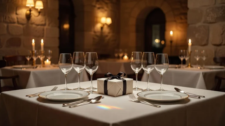 Table dressée pour offrir un dîner dans un restaurant de Bordeaux